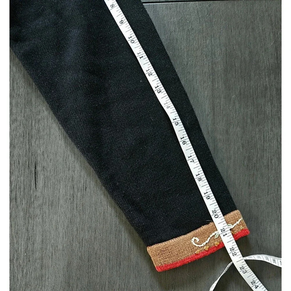 Vtg Black Embroidered Beaded Rooster Chicken Cardigan Large Grannycore Colorful - Picture 7 of 8